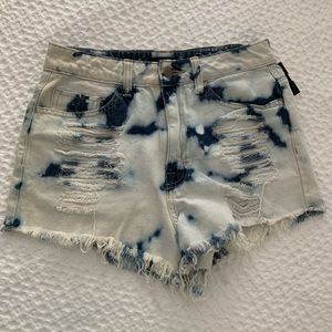 Forever 21 Sz M Tie Dye Denim Short